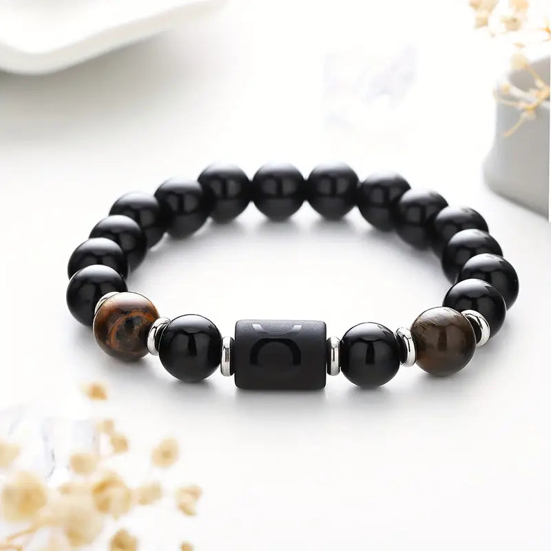 Natural Zodiac Stone Bracelet - Men and Women