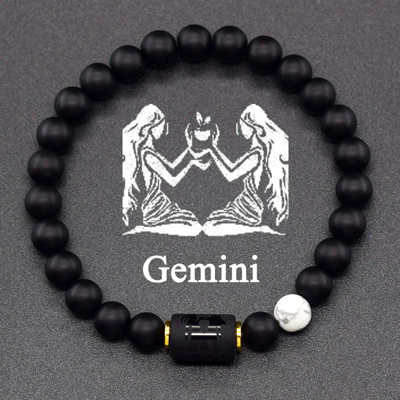Natural Zodiac Stone Bracelet - Men and Women