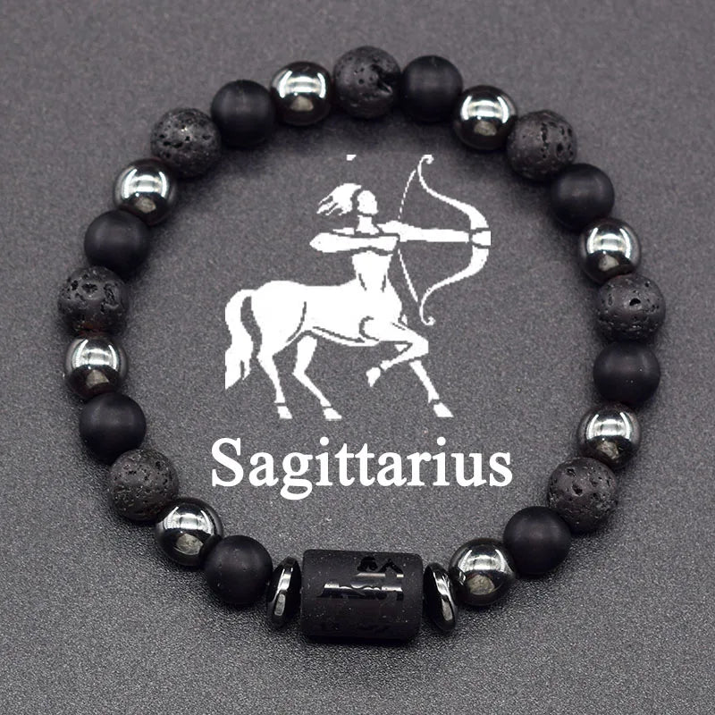 Natural Zodiac Stone Bracelet - Men and Women