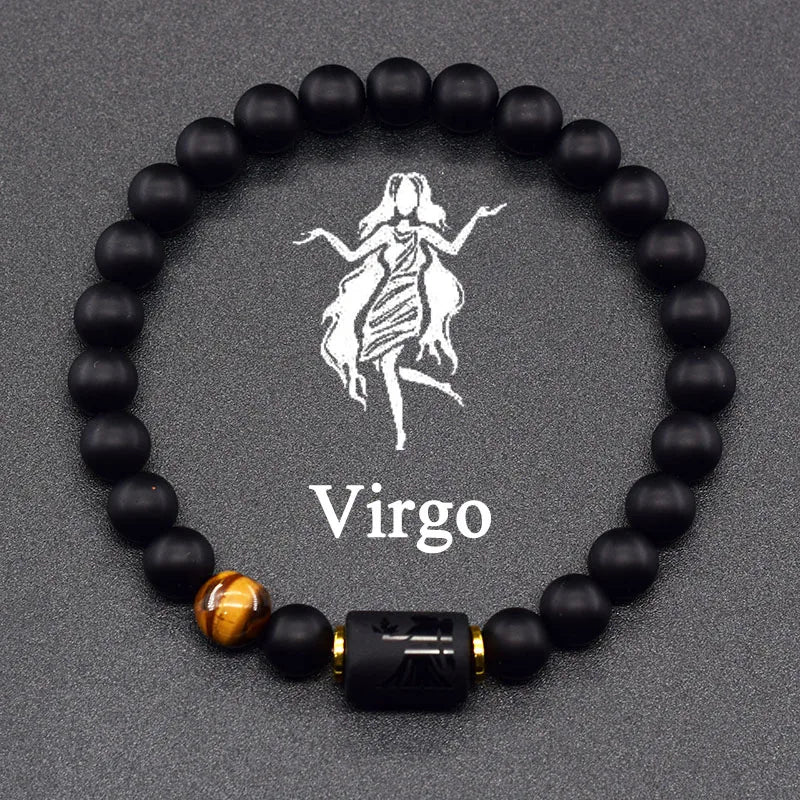 Natural Zodiac Stone Bracelet - Men and Women