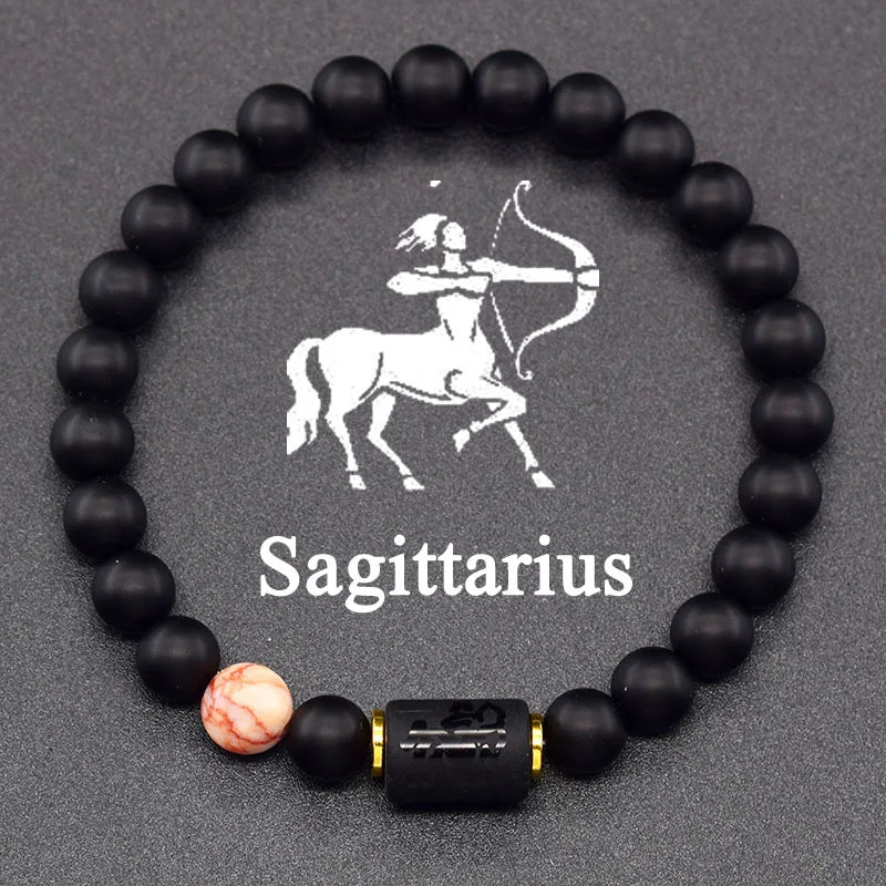 Natural Zodiac Stone Bracelet - Men and Women