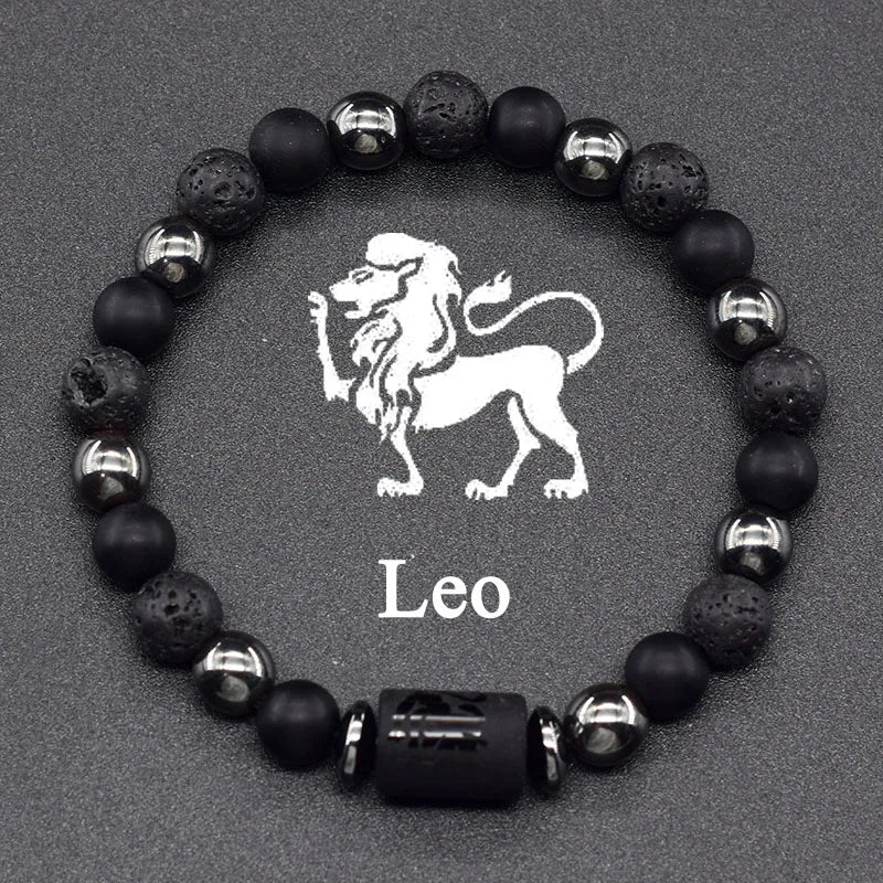 Natural Zodiac Stone Bracelet - Men and Women