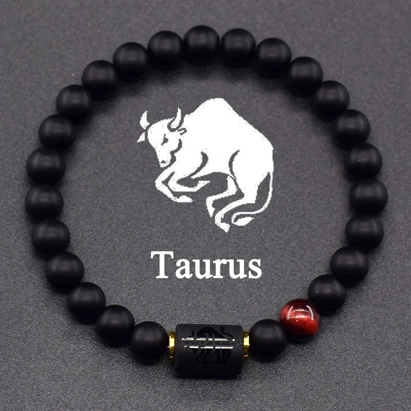 Natural Zodiac Stone Bracelet - Men and Women