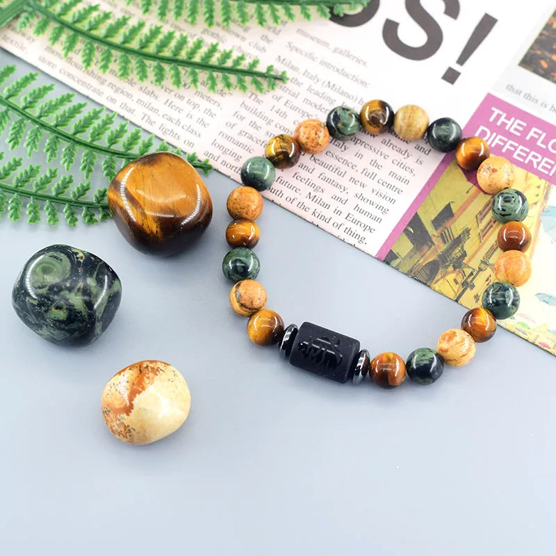 Natural Zodiac Stone Bracelet - Men and Women