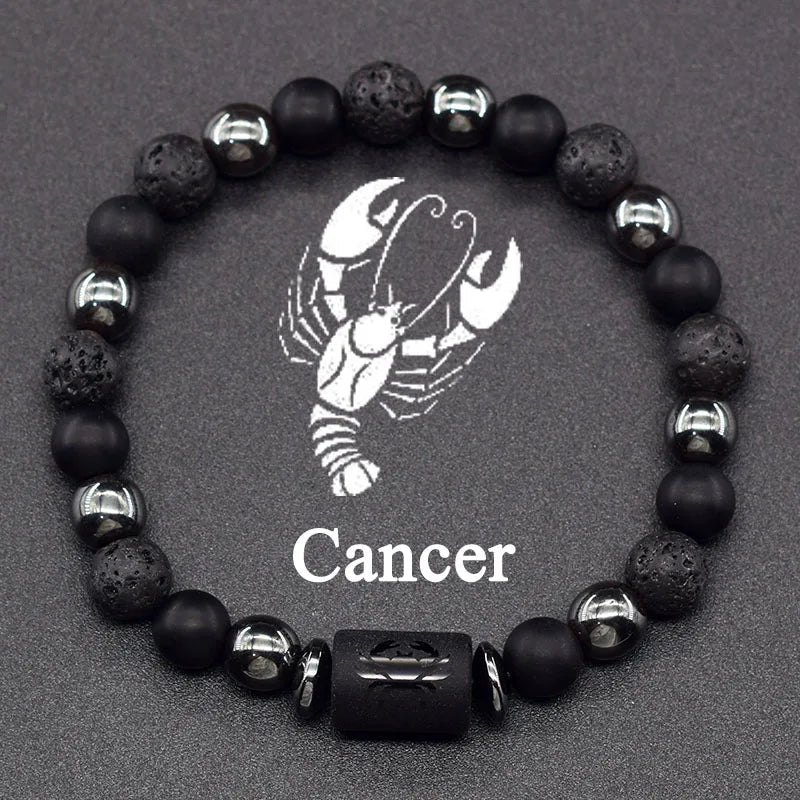 Natural Zodiac Stone Bracelet - Men and Women