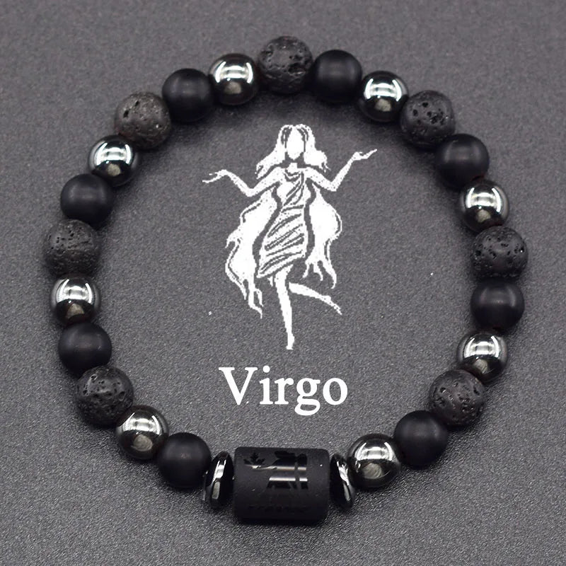 Natural Zodiac Stone Bracelet - Men and Women