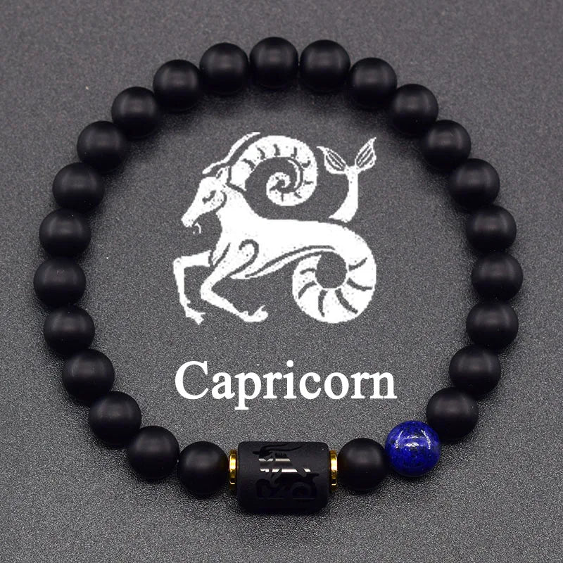 Natural Zodiac Stone Bracelet - Men and Women