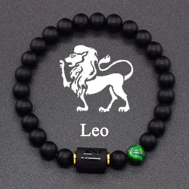 Natural Zodiac Stone Bracelet - Men and Women
