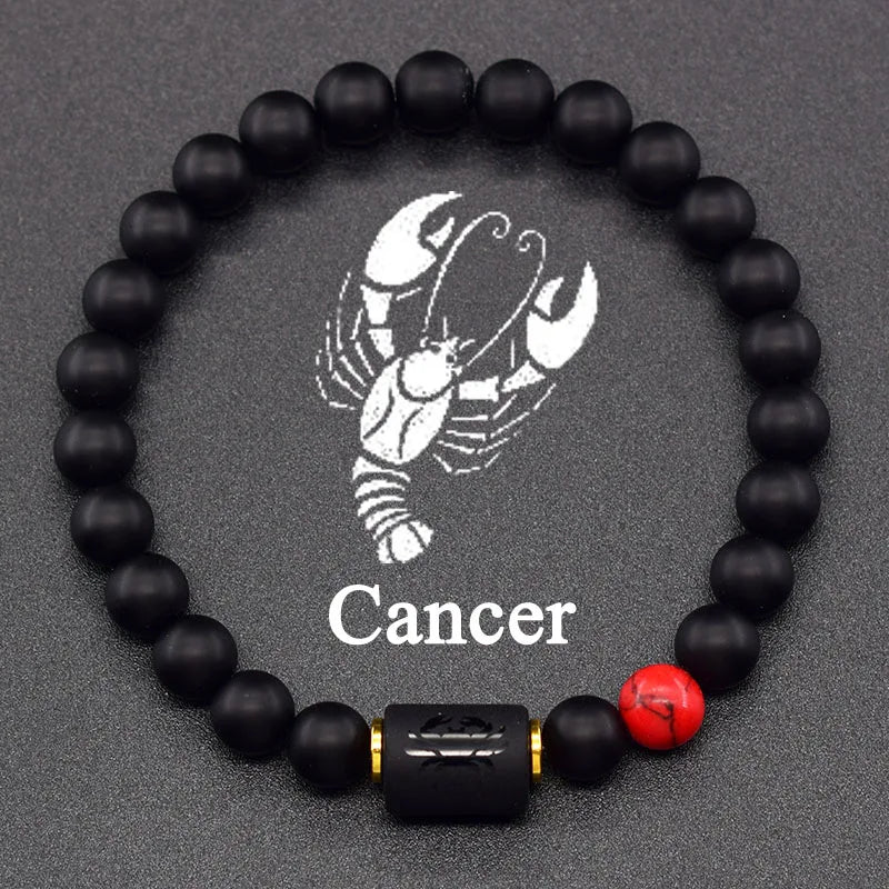 Natural Zodiac Stone Bracelet - Men and Women